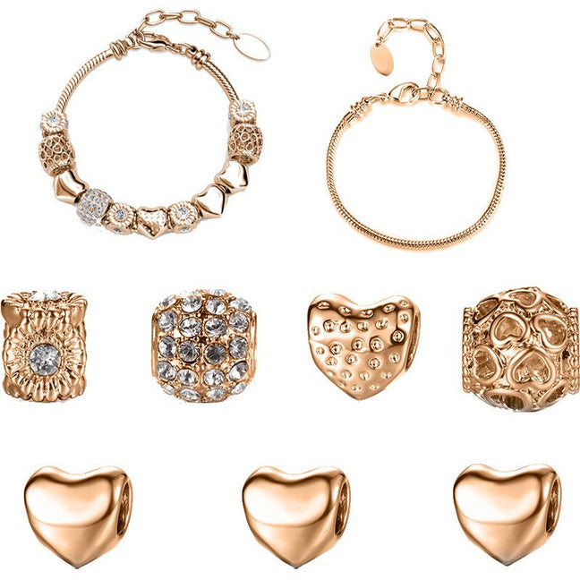 Calendrier de l'Avent - Miss Noël - laiton plaqué rhodium argenté & laiton plaqué or rose 18 k