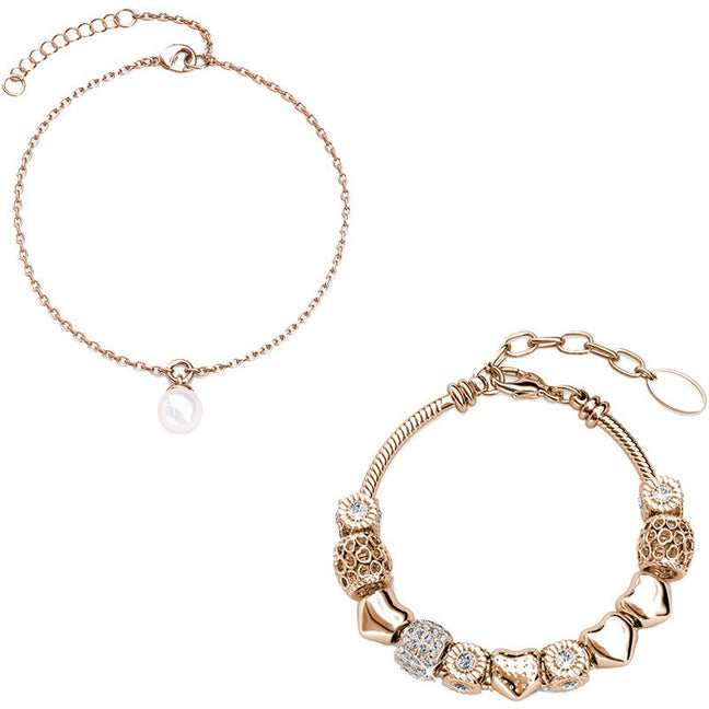 Calendrier de l'Avent - Miss Noël - laiton plaqué rhodium argenté & laiton plaqué or rose 18 k