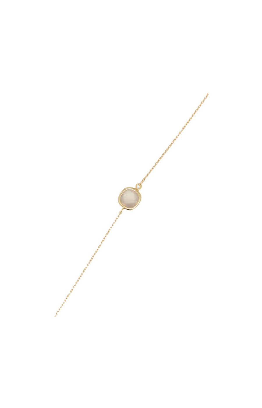 Bracelet Lilou - Laiton doré & agate grise