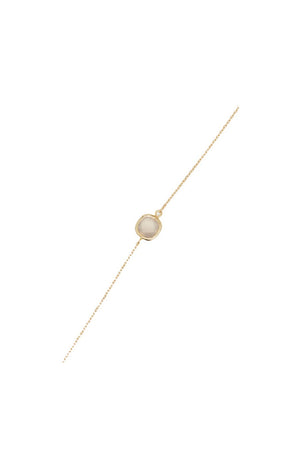 Bracelet Lilou - Laiton doré & agate grise