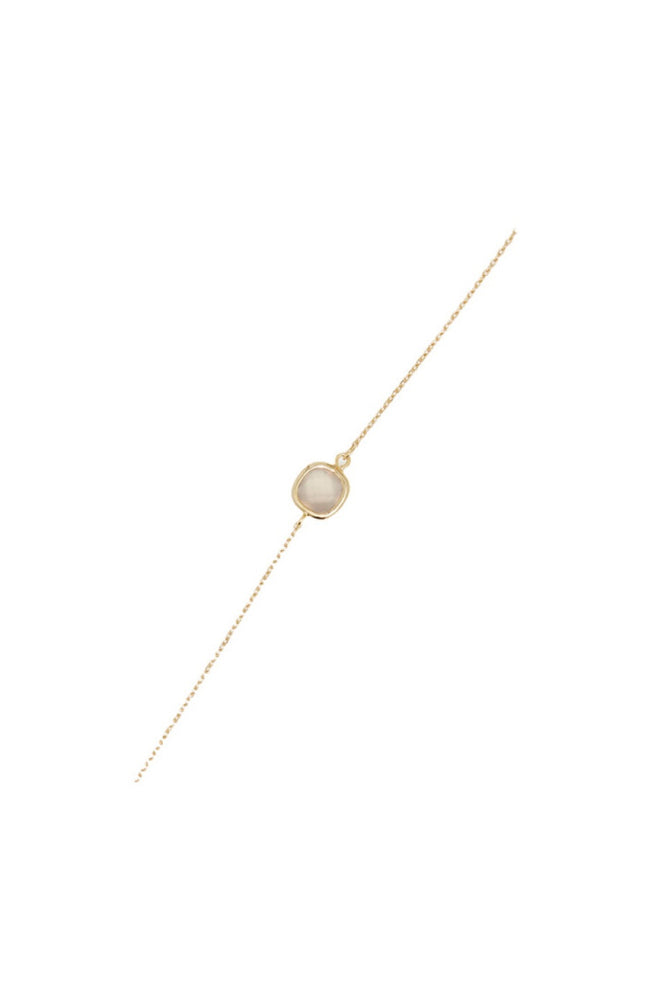 Bracelet Lilou - Laiton doré & agate grise