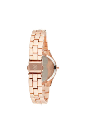 Montre à quartz en acier - Doré rose