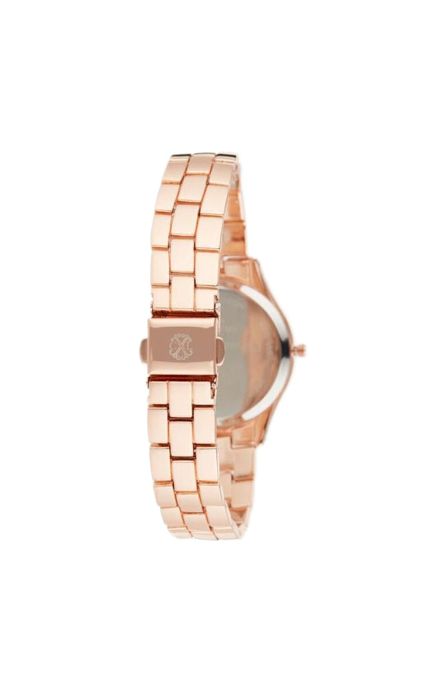 Montre à quartz en acier - Doré rose