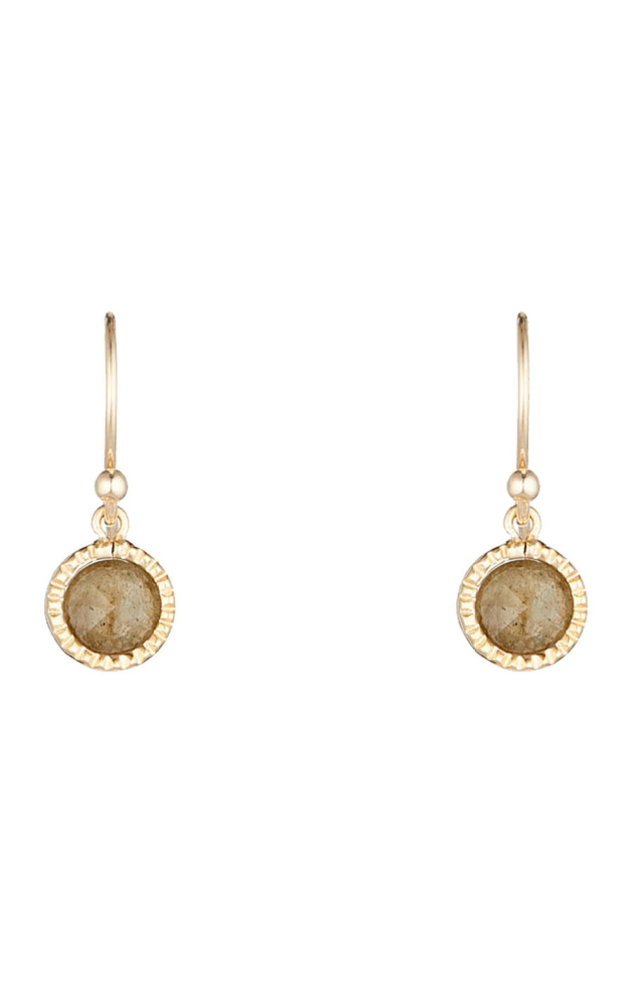 Boucles d'oreilles Maeva - Laiton doré & labradorite