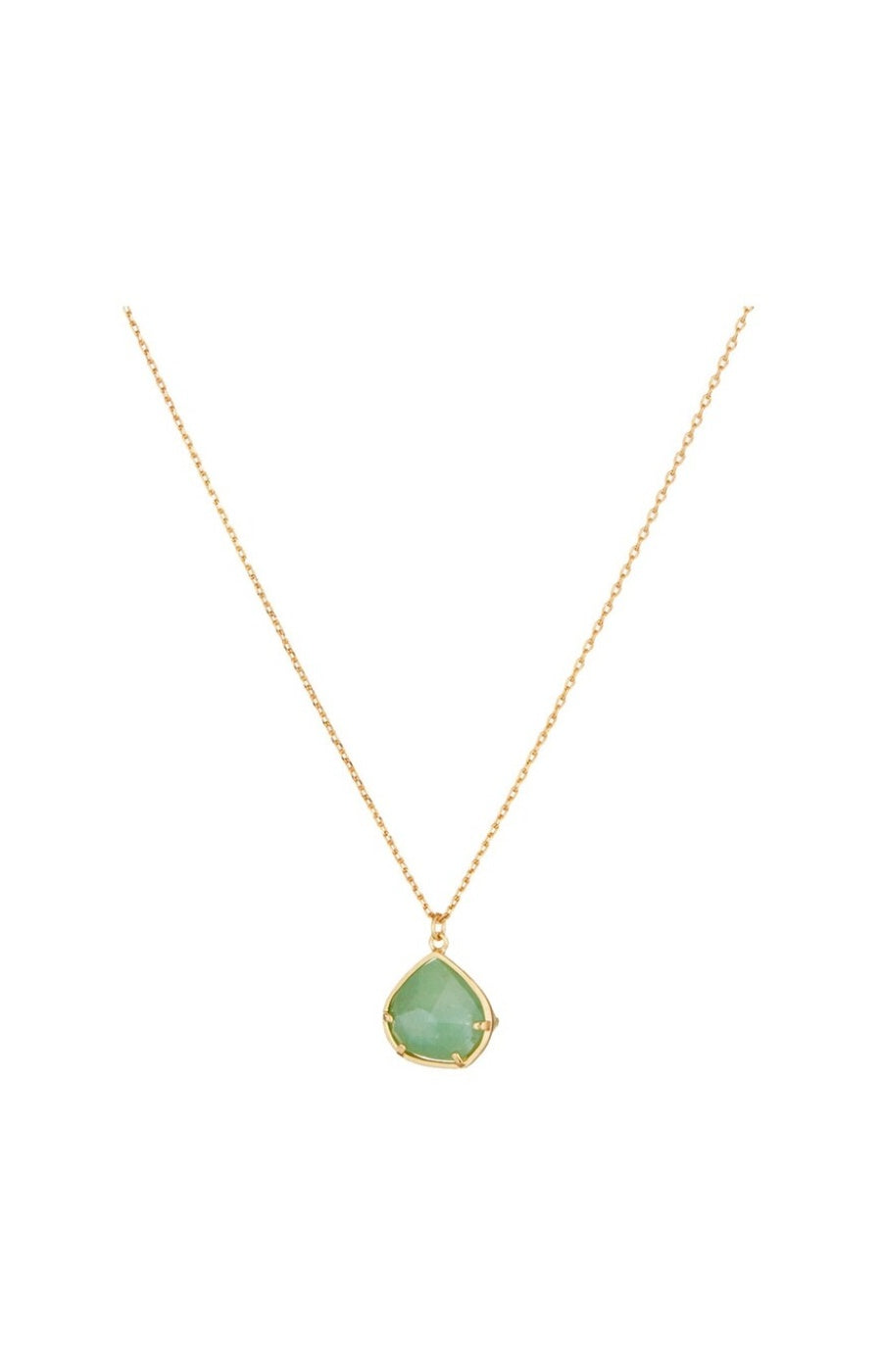 Collier Charlie - Laiton doré & aventurine verte