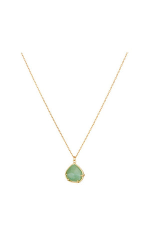 Collier Charlie - Laiton doré & aventurine verte