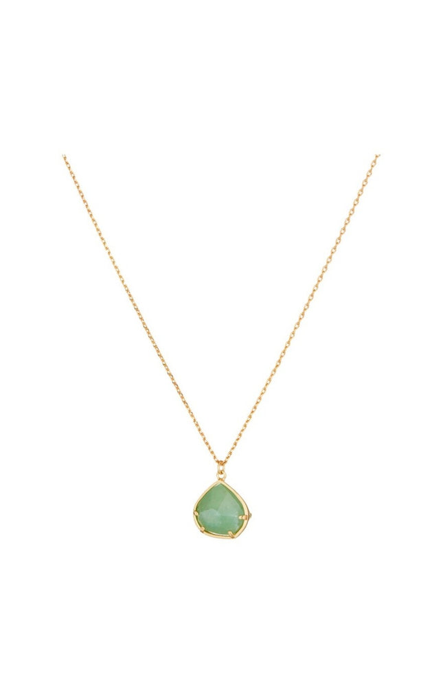 Collier Charlie - Laiton doré & aventurine verte