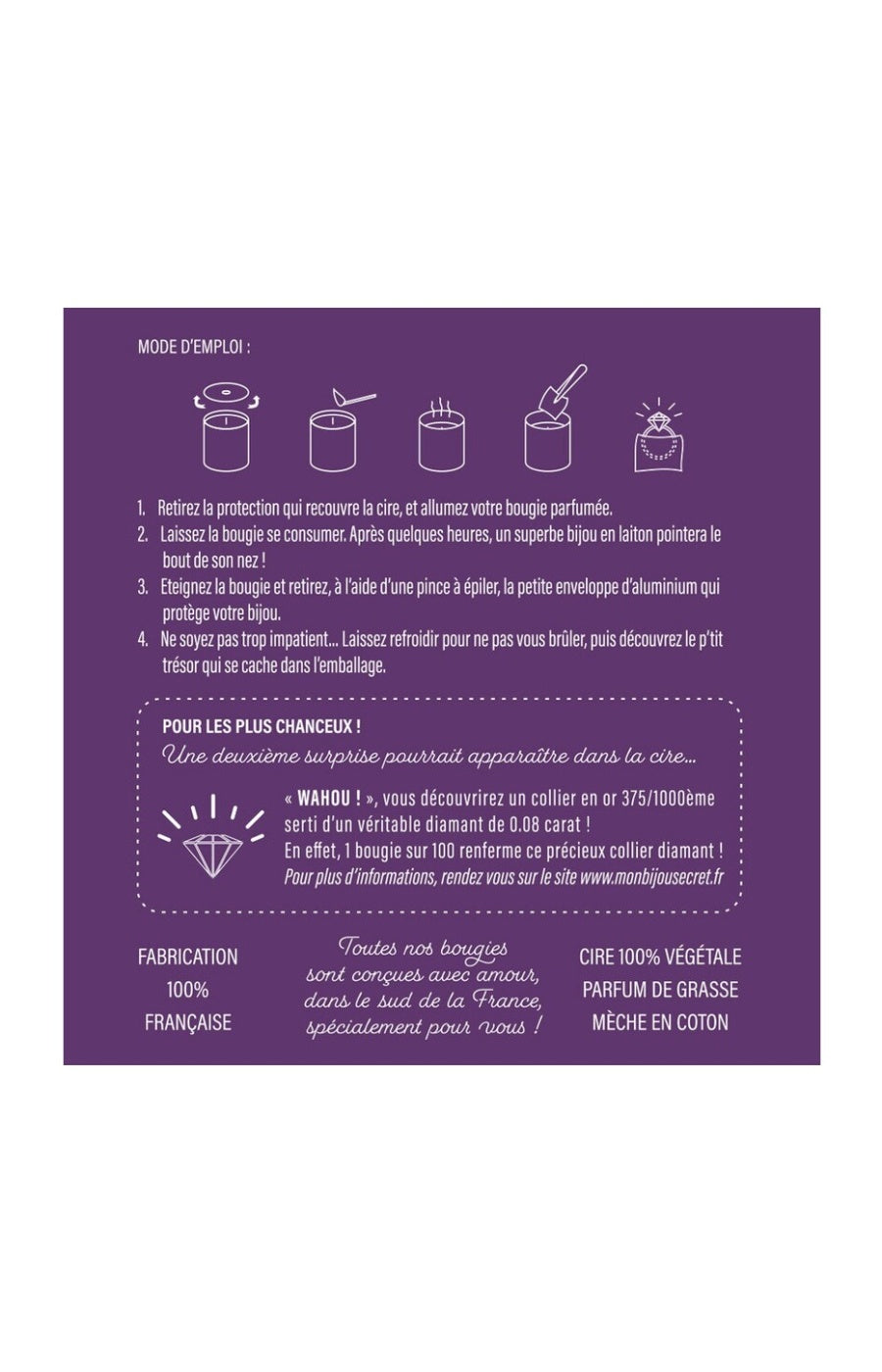 Bougie parfumée - Sous les figuiers - Boucles d'oreilles laiton doré - 40h