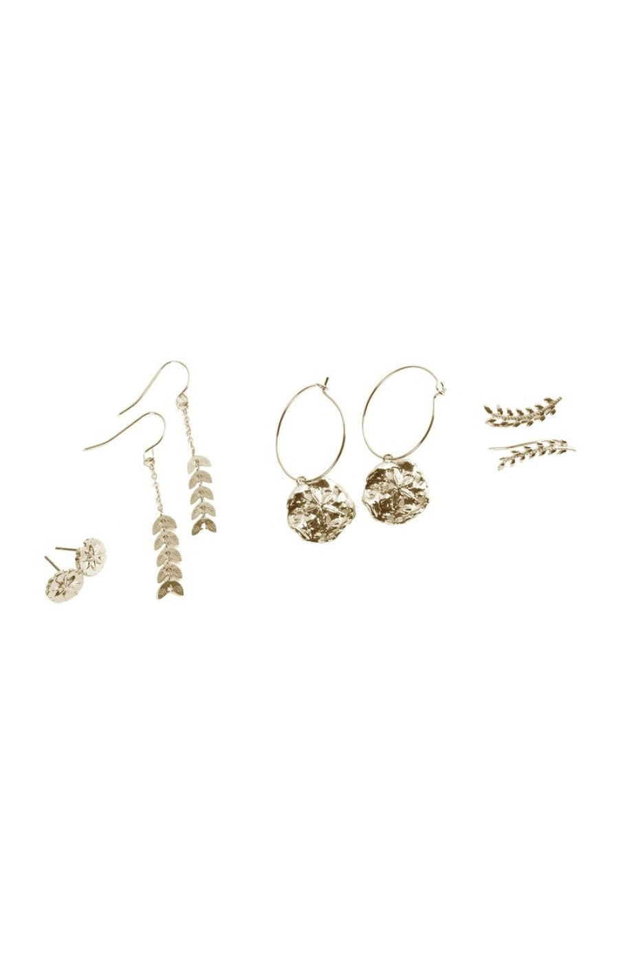 Bougie parfumée - Sous les figuiers - Boucles d'oreilles laiton doré - 40h