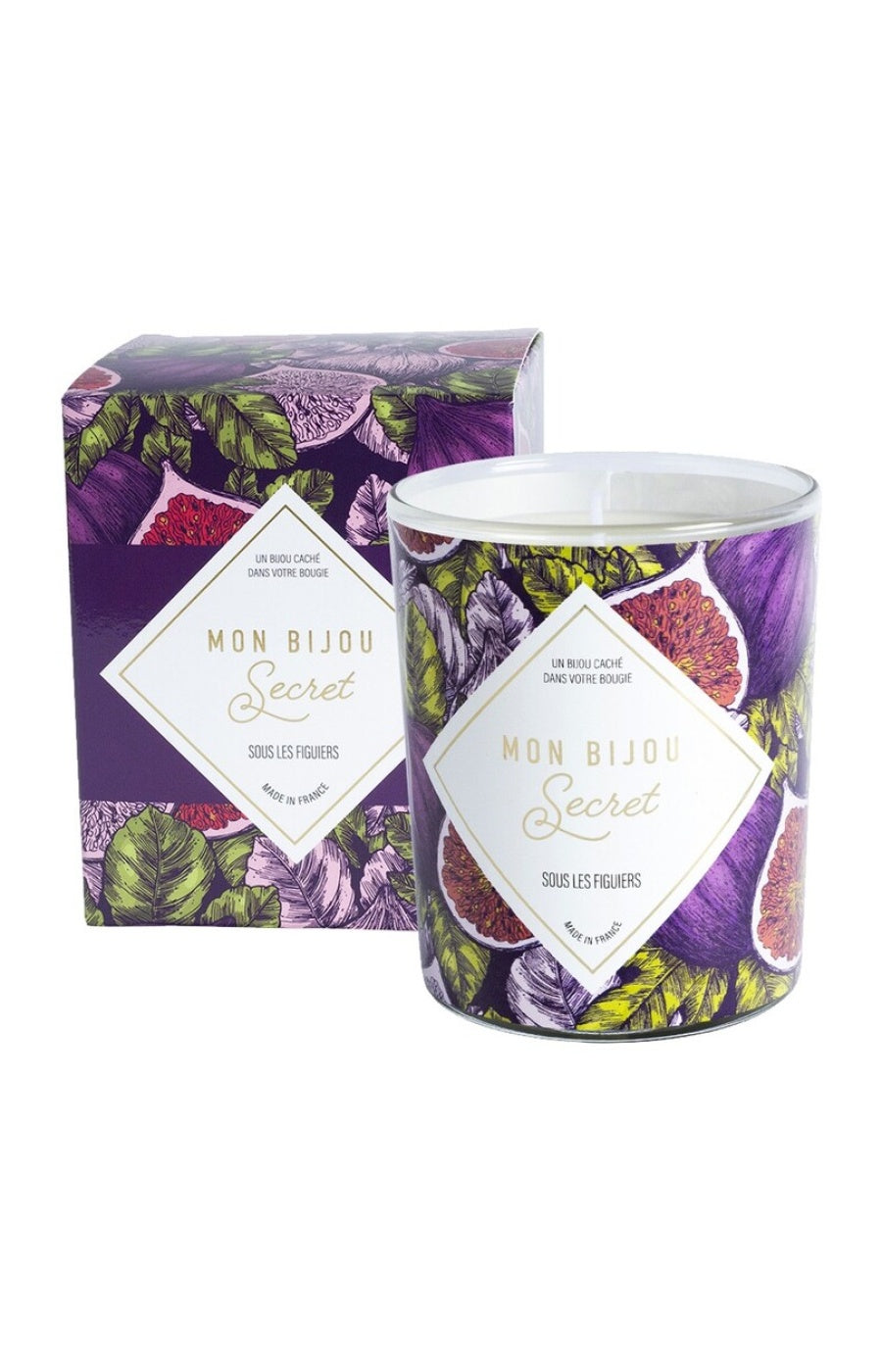 Bougie parfumée - Sous les figuiers - Boucles d'oreilles laiton doré - 40h