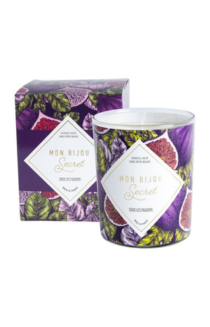 Bougie parfumée - Sous les figuiers - Boucles d'oreilles laiton doré - 40h