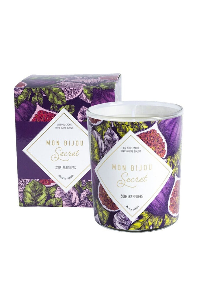 Bougie parfumée - Sous les figuiers - Boucles d'oreilles laiton doré - 40h