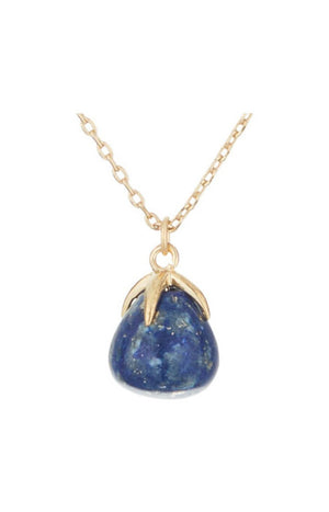 Collier Raven - Laiton doré & lapis bleu