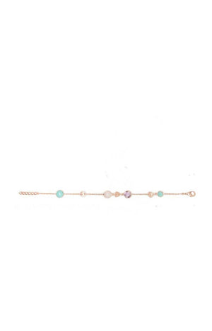 Bracelet  Augustine - Laiton doré & améthyste