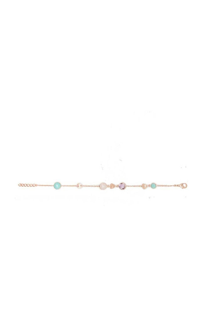 Bracelet  Augustine - Laiton doré & améthyste