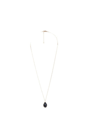 Collier Louane - Laiton doré & onyx noir