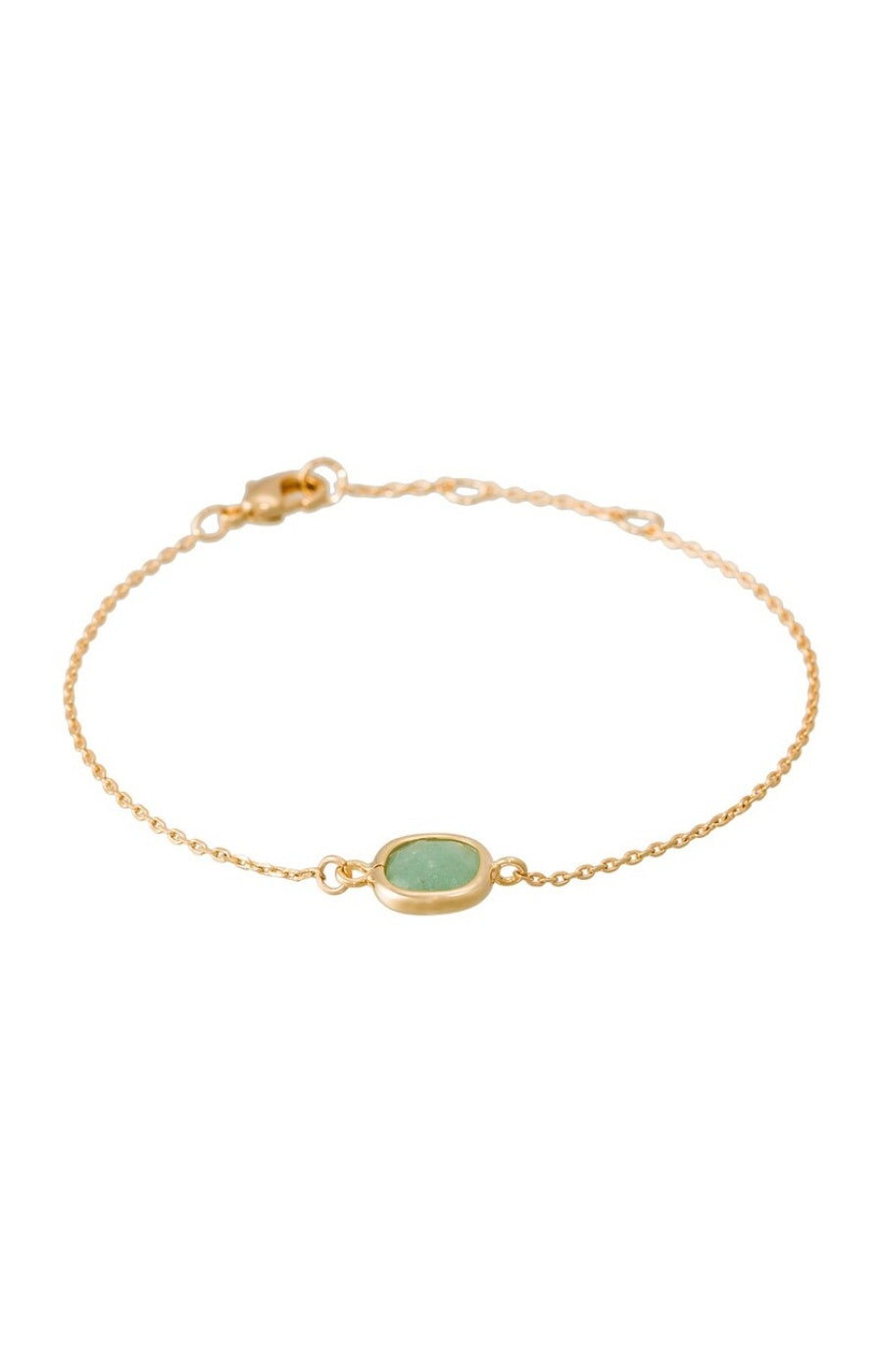 Bracelet Lilou - Laiton doré & aventurine verte