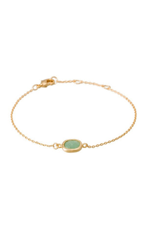 Bracelet Lilou - Laiton doré & aventurine verte