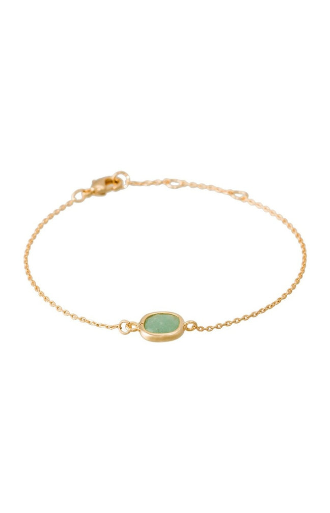Bracelet Lilou - Laiton doré & aventurine verte
