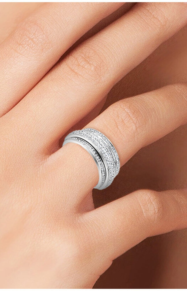 Bague - Cristaux - Argenté