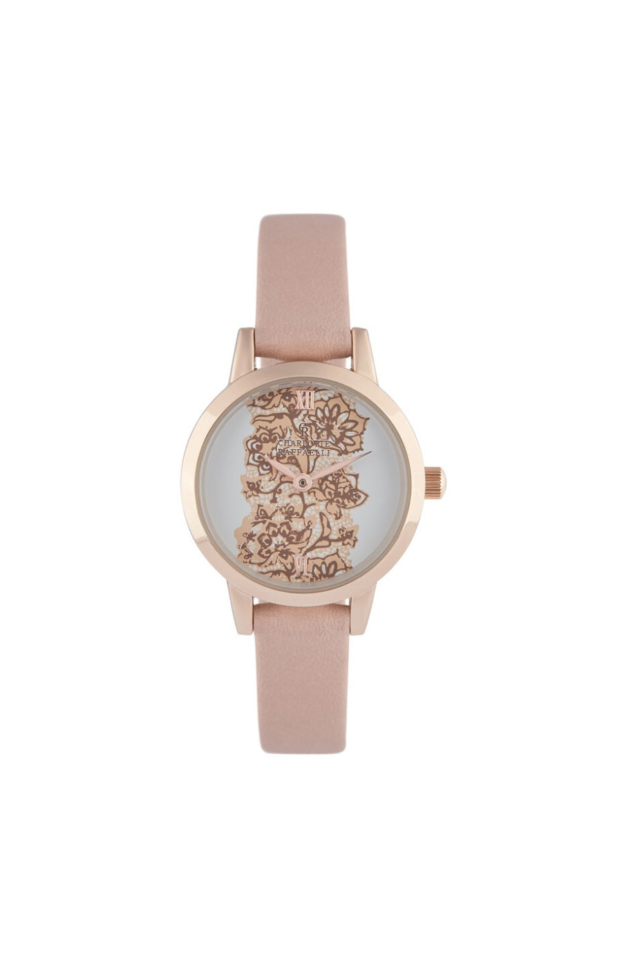 Montre - Cuir marron & doré - Cadran motif la romance - 36 mm