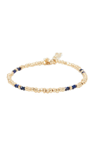 Bracelet Roxanne - Laiton doré & lapis lazuli bleues