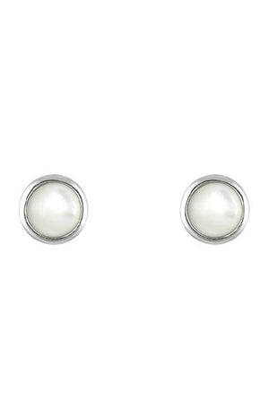Boucles d'oreilles Lou - Laiton & nacre