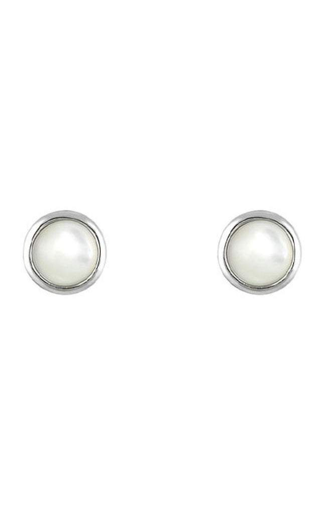 Boucles d'oreilles Lou - Laiton & nacre