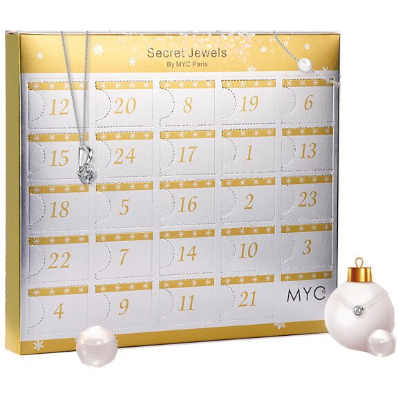 Calendrier de l'Avent - Laiton plaqué rhodium - Argenté