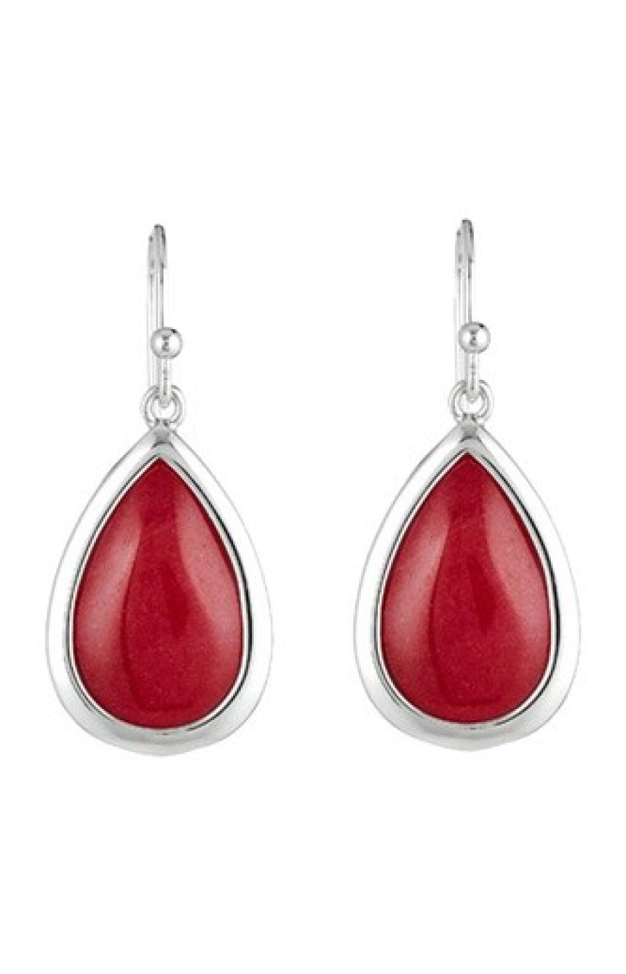 Boucles d'oreilles Cyrielle - Laiton & rubis