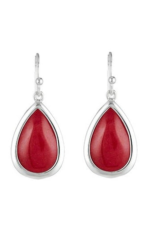 Boucles d'oreilles Cyrielle - Laiton & rubis