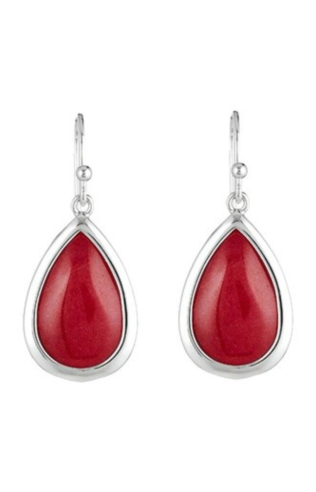 Boucles d'oreilles Cyrielle - Laiton & rubis