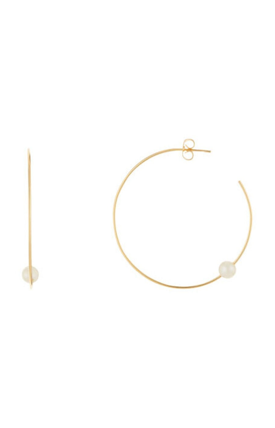 Boucles d'oreilles Val - Laiton doré & perles