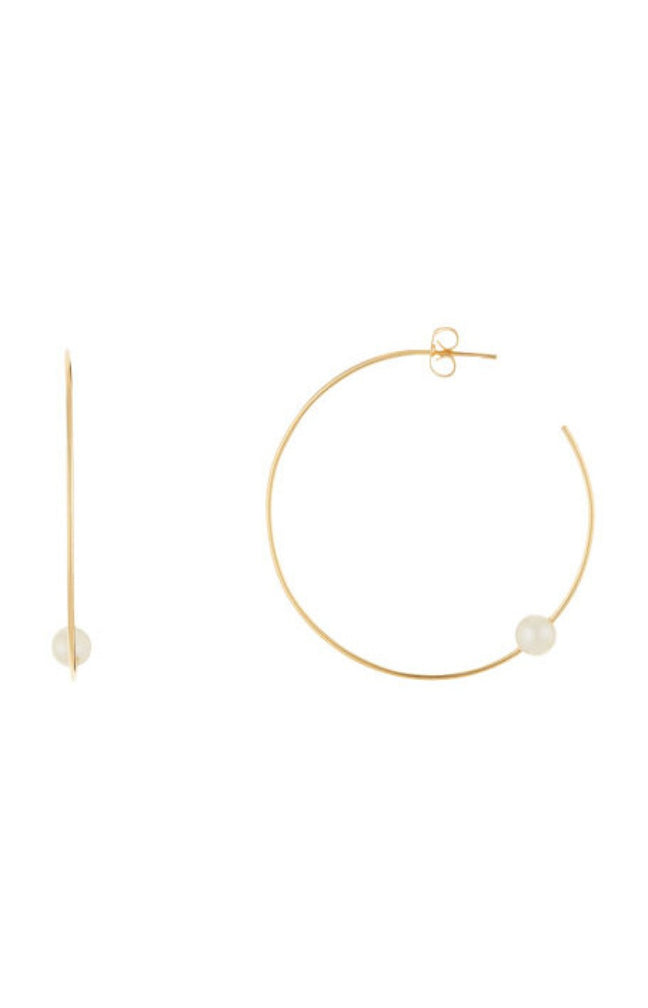 Boucles d'oreilles Val - Laiton doré & perles