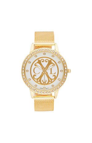 Montre à quartz en acier inoxydable - Doré