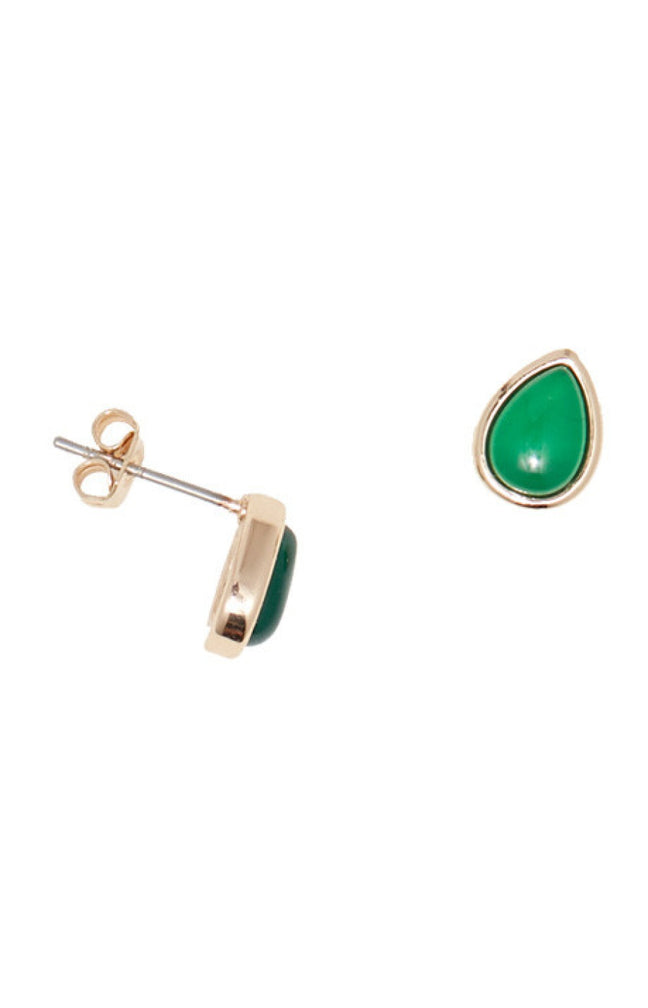 Boucles d'oreilles Lola - Laiton doré & agate