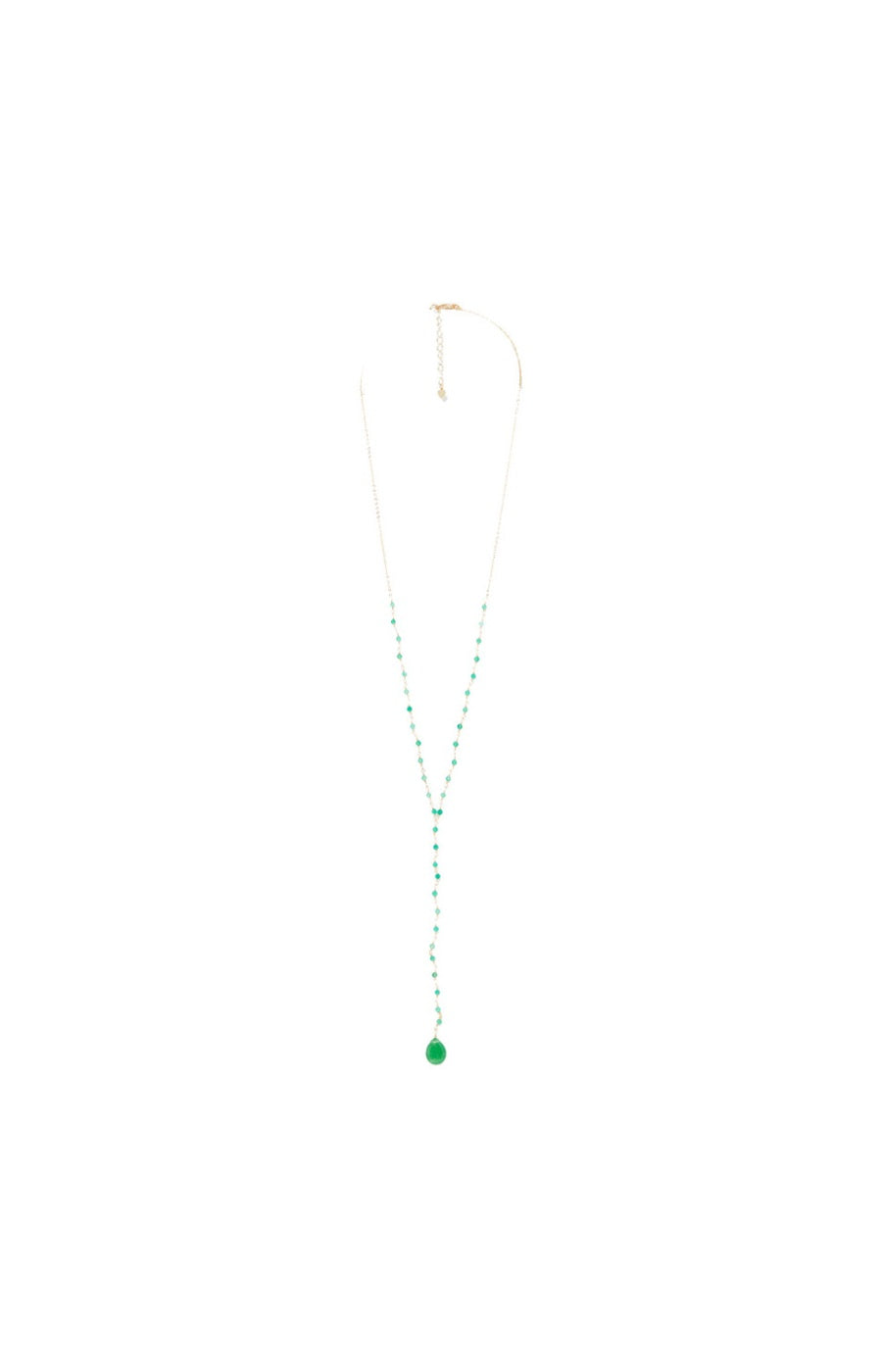 Collier Enora - Laiton doré & jade verte
