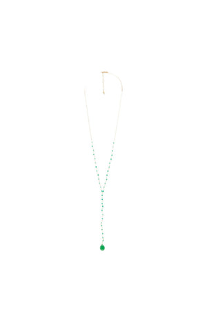 Collier Enora - Laiton doré & jade verte