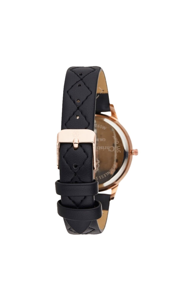 Montre - Polyuréthane noir & acier inoxydable rosegold