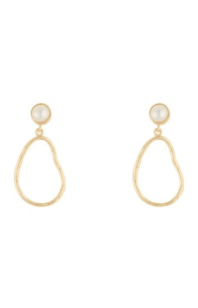 Boucles d'oreilles Aurora - Laiton doré & perles