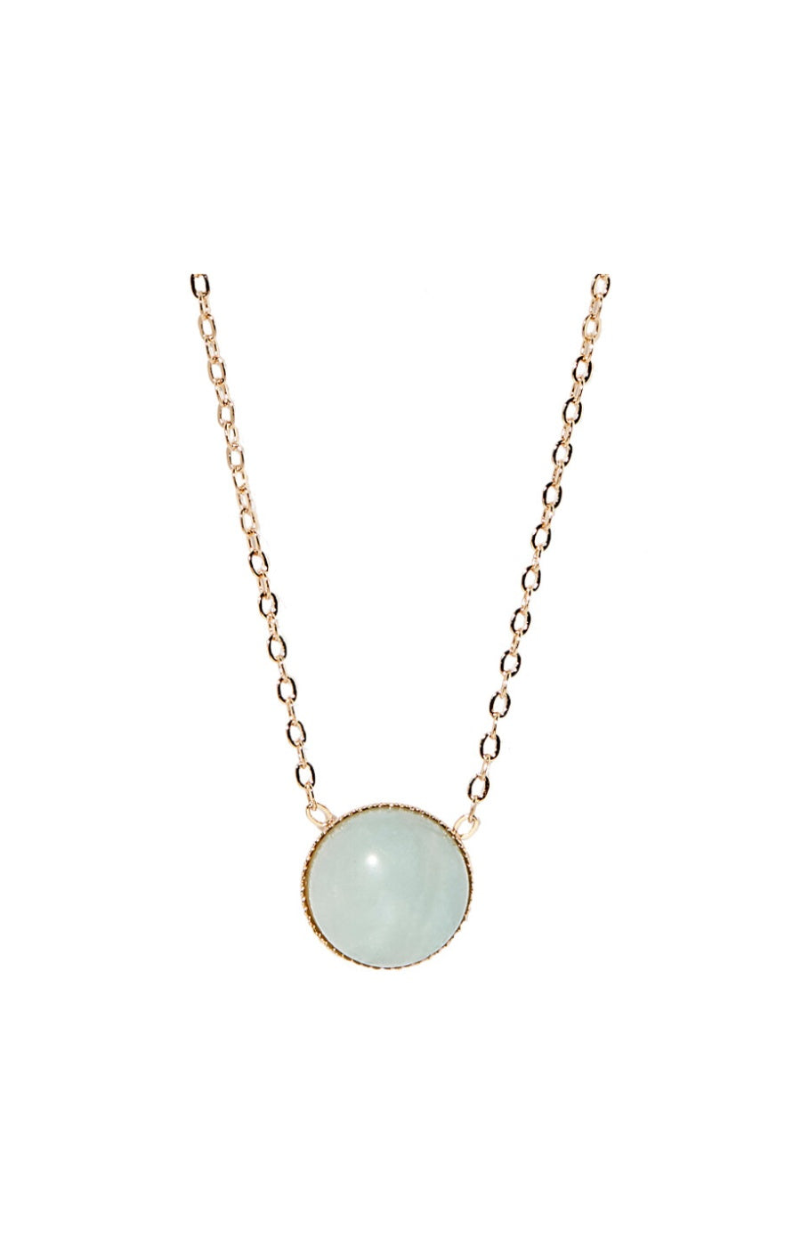 Collier Lyo - Laiton doré & amazonite
