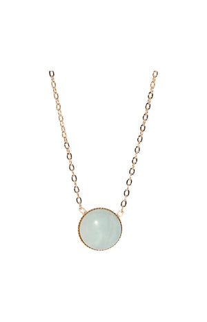 Collier Lyo - Laiton doré & amazonite