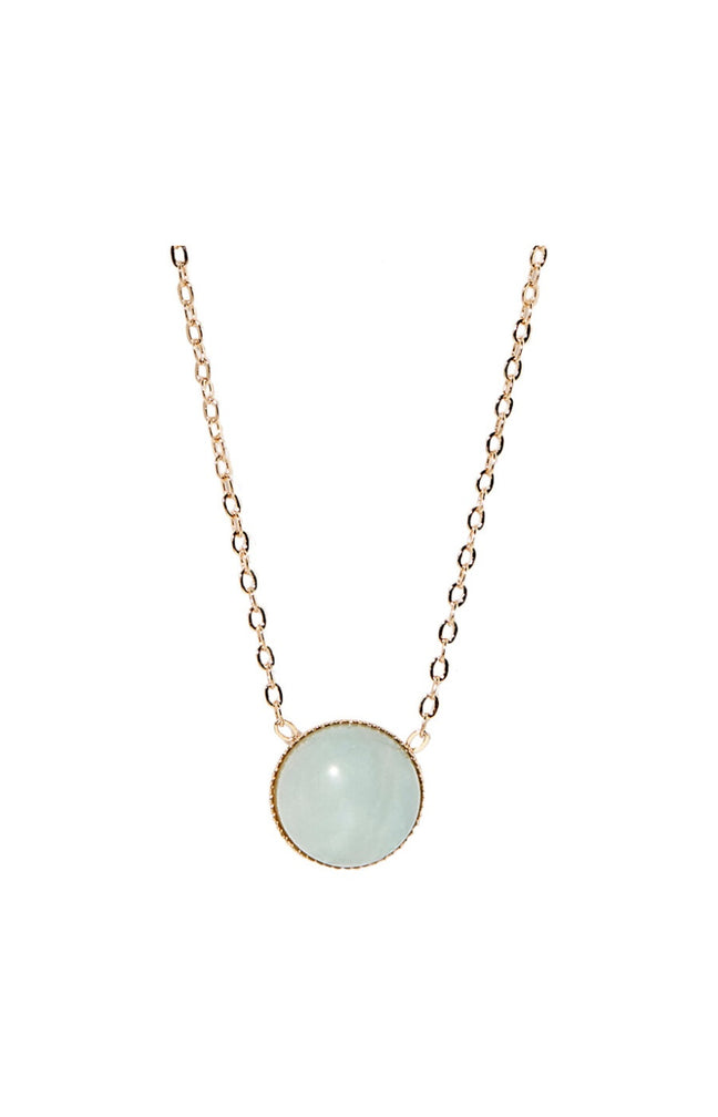 Collier Lyo - Laiton doré & amazonite