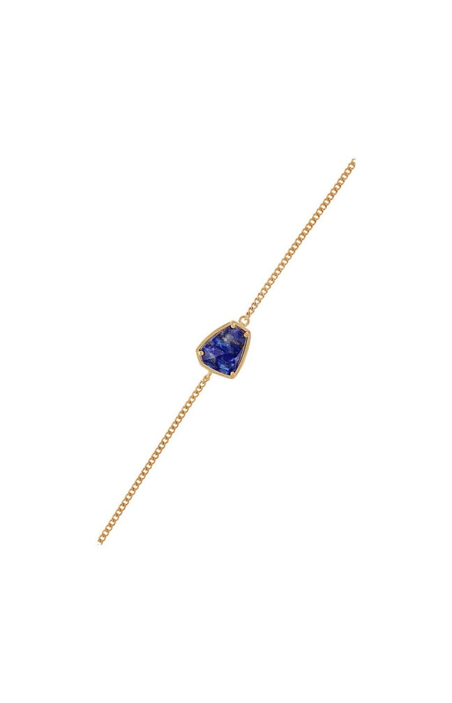 Bracelet Frida - Laiton doré & lapis bleue