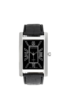 Montre - Polyuréthane noir & acier inoxydable argenté - Homme