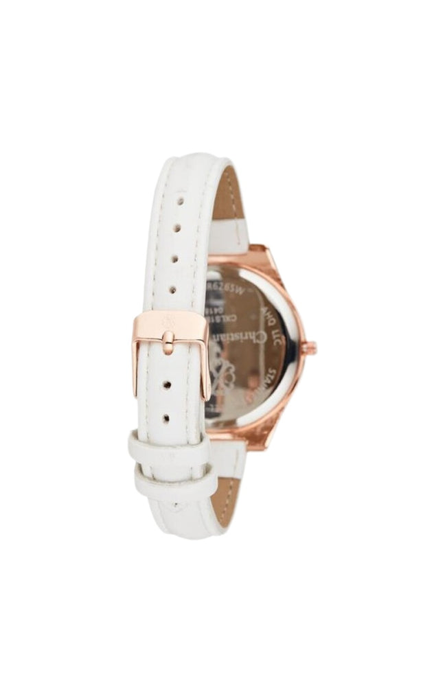Montre - Polyuréthane blanc & acier inoxydable rosegold
