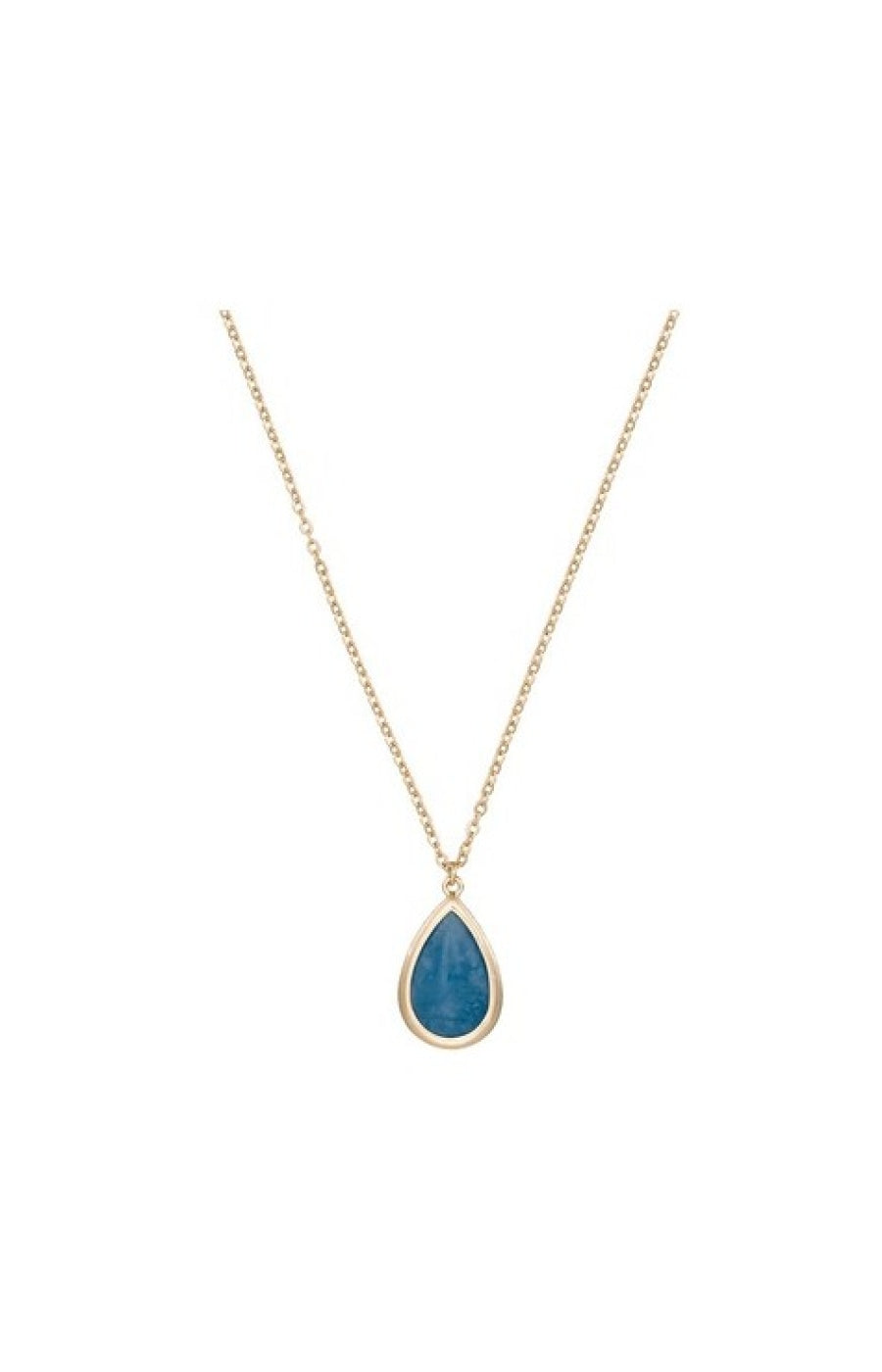 Collier Louane - Laiton doré & lapis lazuli