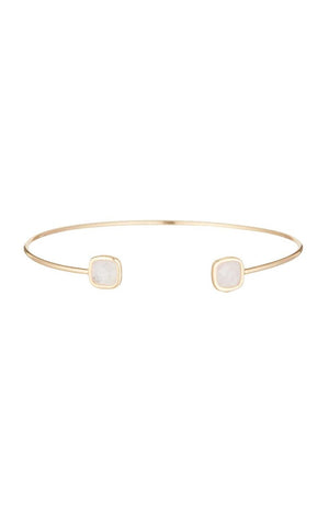 Bracelet Rosy - Laiton doré & nacre blanche