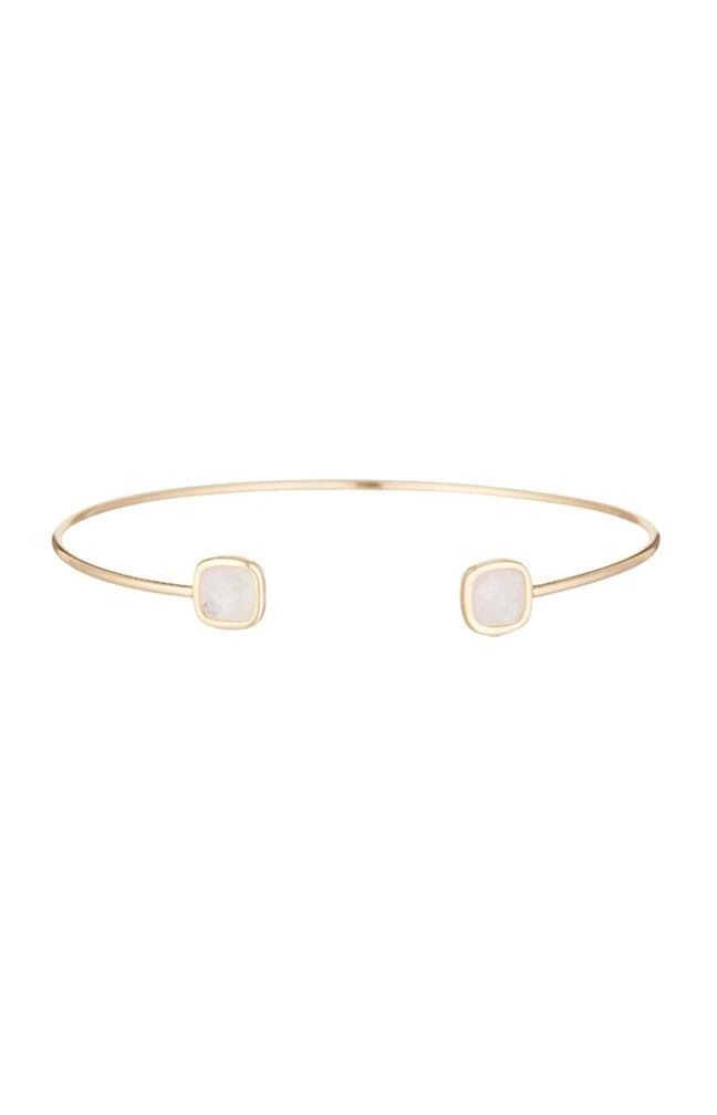 Bracelet Rosy - Laiton doré & nacre blanche