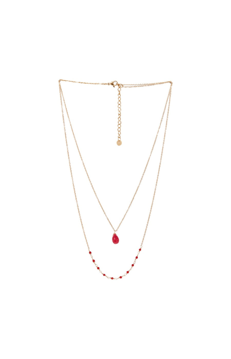 Collier Paola - Laiton doré & jade